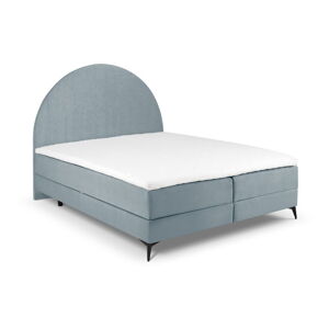 Svetlo modrá boxspring posteľ s úložným priestorom 160x200 cm Sunrise - Cosmopolitan Design