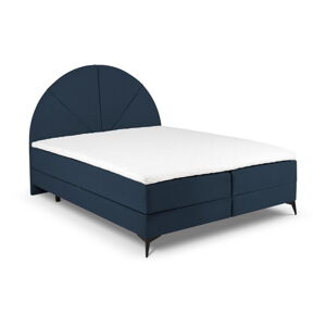Tmavo modrá boxspring posteľ s úložným priestorom 160x200 cm Sunset - Cosmopolitan Design