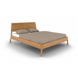 Dvojlôžková posteľ z dubového dreva 200x200 cm v prírodnej farbe Twig – The Beds