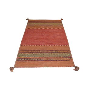 Oranžový bavlnený koberec Webtappeti Antique Kilim, 70 x 140 cm