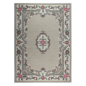 Béžový vlnený koberec Flair Rugs Aubusson, 75 × 150 cm