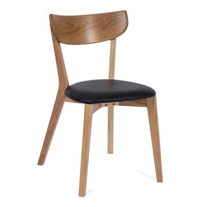 Jedálenské stoličky z dubového dreva s čiernym sedákom v súprave 2 ks Arch - Bonami Selection