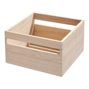 Úložný box z dreva paulownia iDesign Eco Wood, 25,4 x 25,4 cm