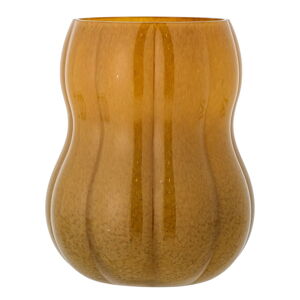 Hnedá sklenená ručne vyrobená váza (výška 20 cm) Pumpkin – Bloomingville