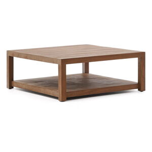 Konferenčný stolík z teakového dreva v prírodnej farbe 90x90 cm Sashi – Kave Home