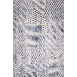 Svetlomodrý vlnený koberec 160x240 cm Strokes – Agnella
