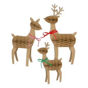 Vianočné figúrky v súprave 3 ks Reindeer Family – Meri Meri