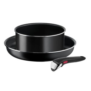 Hliníková súprava riadu 3 ks Ingenio Easy Cook & Clean Black - Tefal