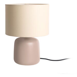 Hnedá stolová lampa s textilným tienidlom (výška 33 cm) Alma – Leitmotiv