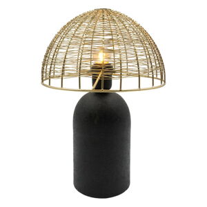 Čierna/v zlatej farbe stolová lampa (výška  36 cm) – Antic Line