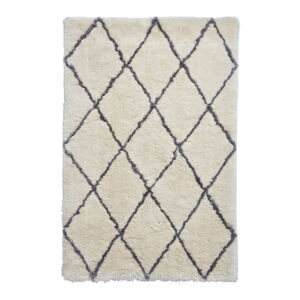 Béžovo-sivý ručne tuftovaný koberec Think Rugs Morocco Ivory & Grey, 200 × 290 cm