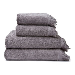 Sada 2 sivých uterákov a 2 osušiek zo 100% bavlny Bonami Selection, 50 × 90 + 70 × 140 cm