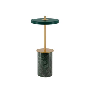 Zelená mramorová LED stolová lampa so stmievačom s kovovým tienidlom (výška  25,5 cm) Asteria Move Mini – UMAGE