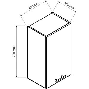 Horná kuchynská skrinka (šírka 40 cm) Kian – STOLKAR