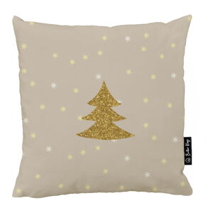Obliečka na vankúš s vianočným motívom 45x45 cm Gold Tree – Butter Kings