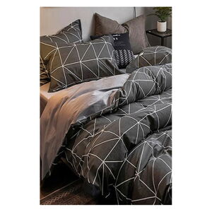 Tmavosivé bavlnené obliečky na jednolôžko/predĺžené s prestieradlom 160x220 cm - Mila Home