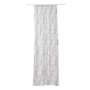 Biela/sivá záclona 140x245 cm Tour – Mendola Fabrics