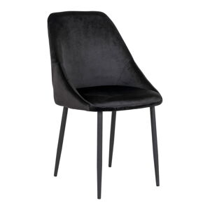 Čierne zamatové jedálenské stoličky v sade 2 ks Porto - House Nordic