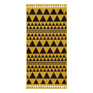 Žltý umývateľný koberec 200x100 cm - Vitaus