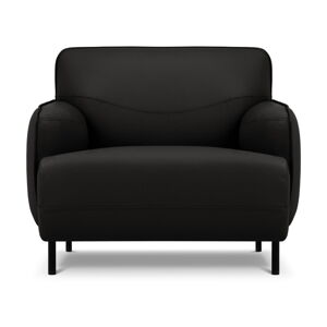 Čierne kožené kreslo Windsor & Co Sofas Neso