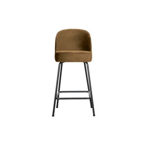 Zamatová barová stolička v horčicovej farbe 89 cm Vogue – BePureHome