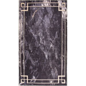 Tmavo šedý prateľný koberec 80x50 cm - Vitaus