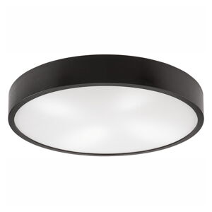 Čierne stropné svietidlo so skleneným tienidlom ø 58 cm Eveline – LAMKUR