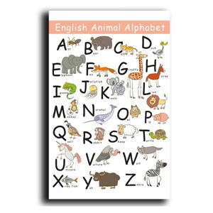 Detský obrázok 45x70 cm Alphabet – Wallity