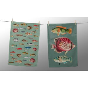 Utierky v súprave 2 ks 47x65 cm Fish in the Ocean – Really Nice Things