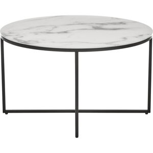 Konferenčný stolík s podnožím v čiernom dekore Westwing Collection Antigua, ø 80 cm