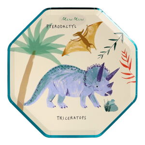 Papierové jednorazové tácky v súprave 8 ks Dinosaur Kingdom – Meri Meri