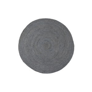 Sivý jutový okrúhly koberec ø 150 cm Ross – WOOOD