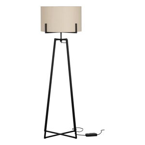 Béžová stojacia lampa s textilným tienidlom (výška  160 cm) Holly – WOOOD