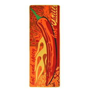 Červený kuchynský behúň Hanse Home Hot Chilli, 67 x 180 cm