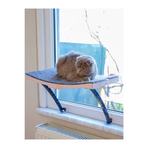 Ružový pelech na okno pre mačky 47x32 cm - Lydia&Co