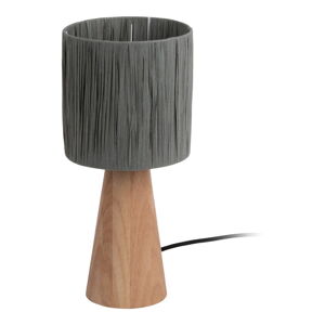 Stolová lampa s tienidlom z papierového výpletu v sivo-prírodnej farbe (výška 33 cm) Sheer Cone – Leitmotiv