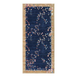 Tmavomodrý/béžový koberec behúň 80x200 cm Amira – Hanse Home
