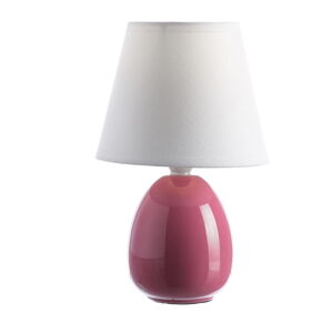 Tmavoružová keramická stolová lampa s textilným tienidlom (výška  25 cm) – Casa Selección