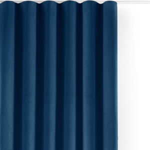 Modrý zamatový dimout záves 530x175 cm Velto – Filumi