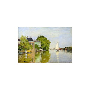 Reprodukcia obrazu Claude Monet - Houses on the Achterzaan, 90 × 60 cm