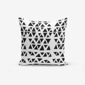 Obliečka na vankúš s prímesou bavlny Minimalist Cushion Covers Black Triangle Modern, 45 × 45 cm