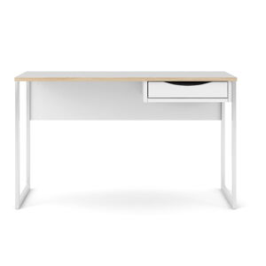 Biely pracovný stôl Tvilum Function Plus, 130 x 48 cm