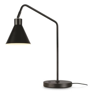 Čierna stolová lampa s kovovým tienidlom (výška 55 cm) Lyon – it's about RoMi