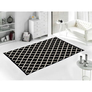 Čierno-biely obojstranný koberec Madalyon, 80 × 150 cm