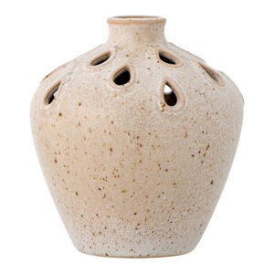 Béžová váza z kameniny (výška 15 cm) Minel – Bloomingville
