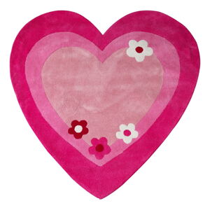 Ružový detský koberec 100x100 cm Love Heart – Premier Housewares