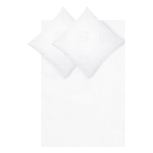 Biele obliečky na dvojlôžko z bavlneného perkálu Westwing Collection Fia, 200 x 200 cm