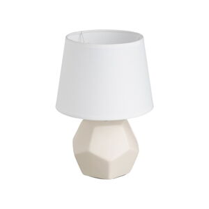 Krémová keramická stolová lampa s textilným tienidlom (výška 26 cm) – Casa Selección