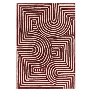 Vínovočervený ručne tkaný vlnený koberec 200x290 cm Reef – Asiatic Carpets