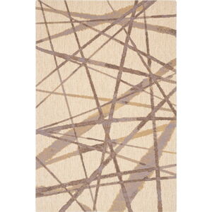 Béžový vlnený koberec 133x180 cm Sticks – Agnella